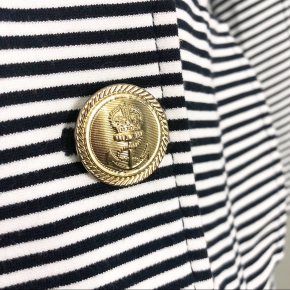 CAbi Stripped Blazer Anchor Gold Buttons size XS - Picture 4 of 8